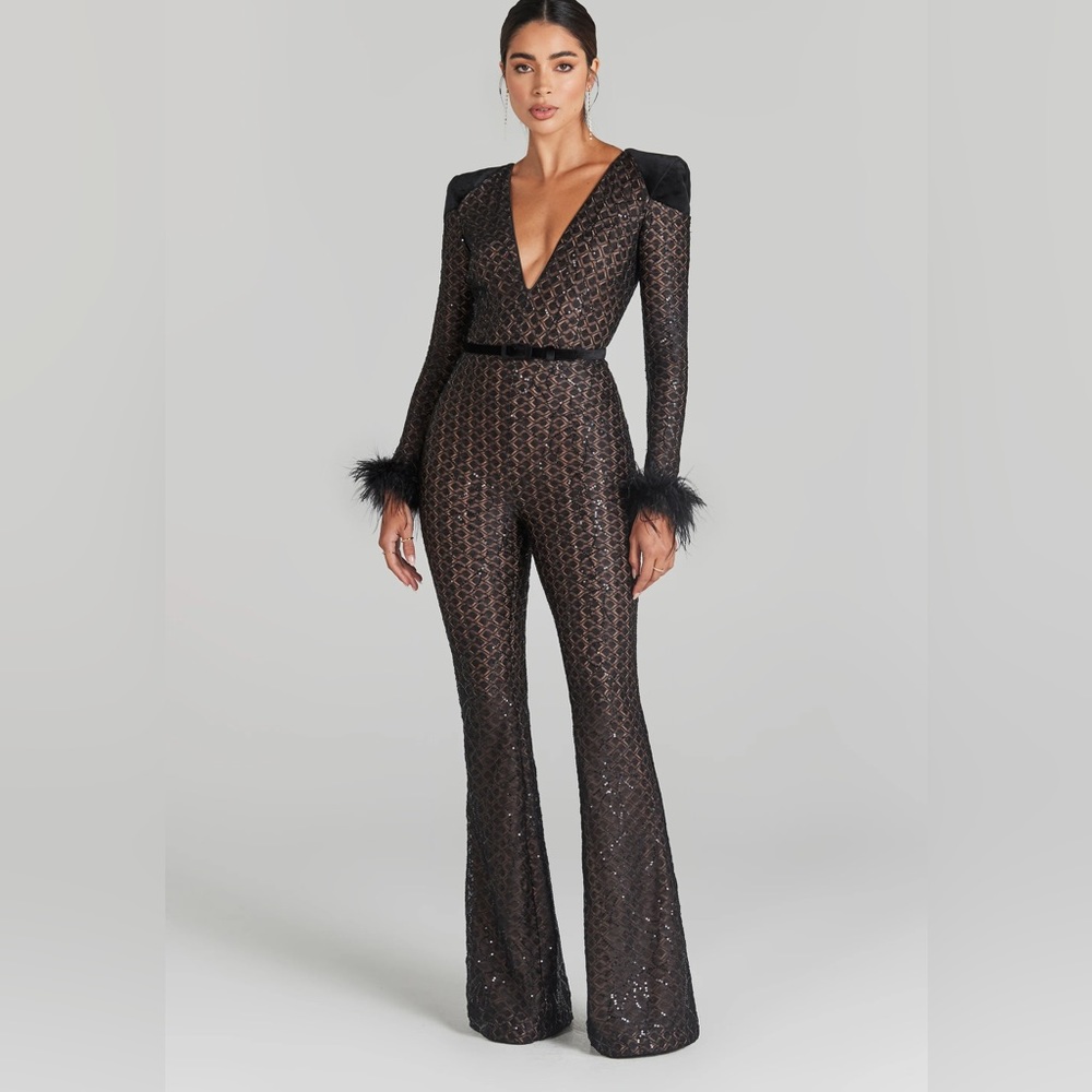 Nadine Merabi Rachel Sequin Jumpsuit - Picture 6 of 10